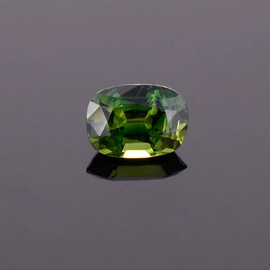 Beautiful Green Sapphire Gemstone from Australia, 1.12 cts., 7x5 mm., Cushion Shape