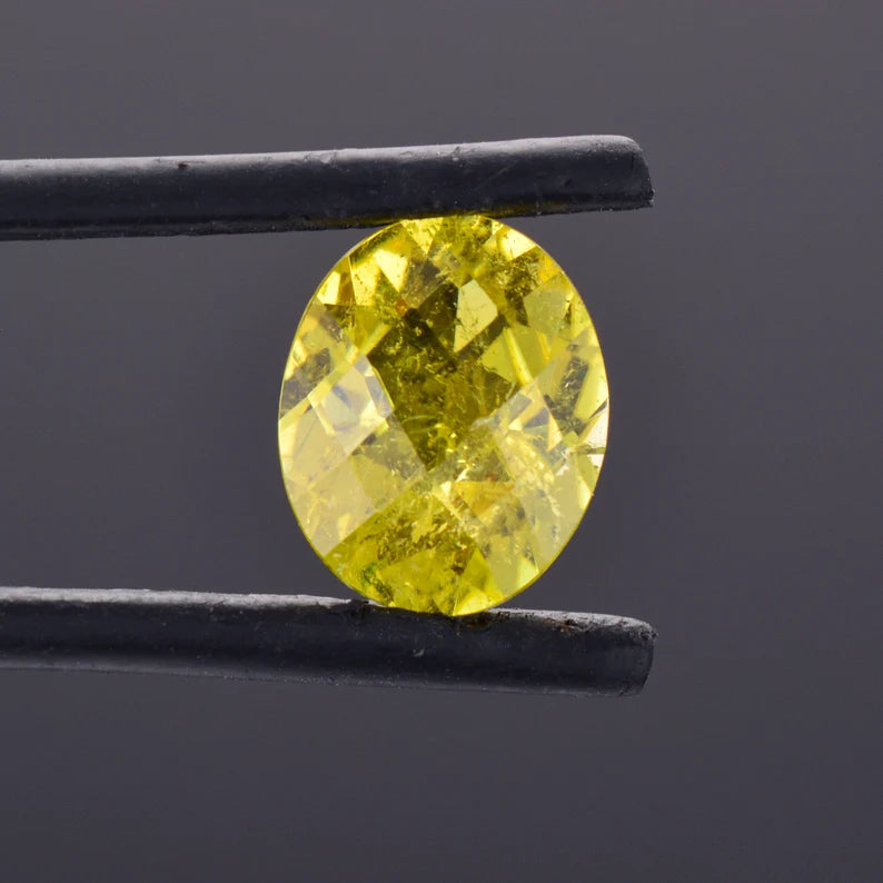 Canary Yellow Sunset Tourmaline Gemstone from Tanzania, 3.23 cts., 11x9 mm., Oval Shape