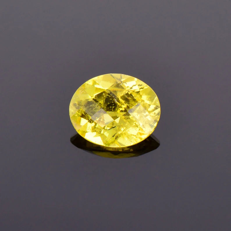 Canary Yellow Sunset Tourmaline Gemstone from Tanzania, 3.23 cts., 11x9 mm., Oval Shape