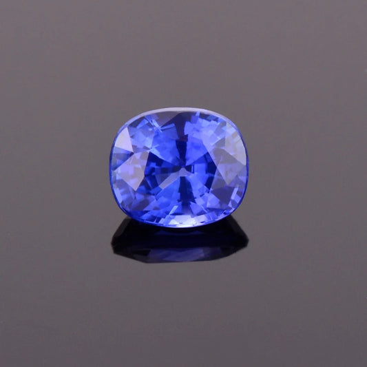 Excellent Ceylon Blue Sapphire Gemstone, 1.18 cts., 6.2x5.4 mm., Cushion Shape