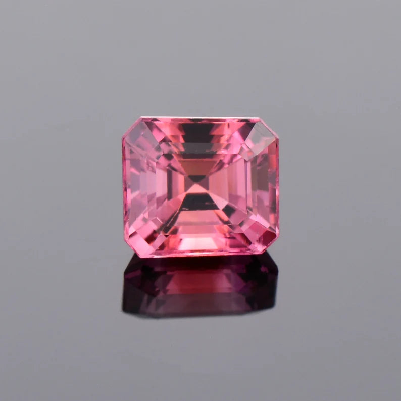 Excellent Pink Tourmaline Gemstone from Mozambique, 2.55 cts., 8x7 mm., Emerald Shape