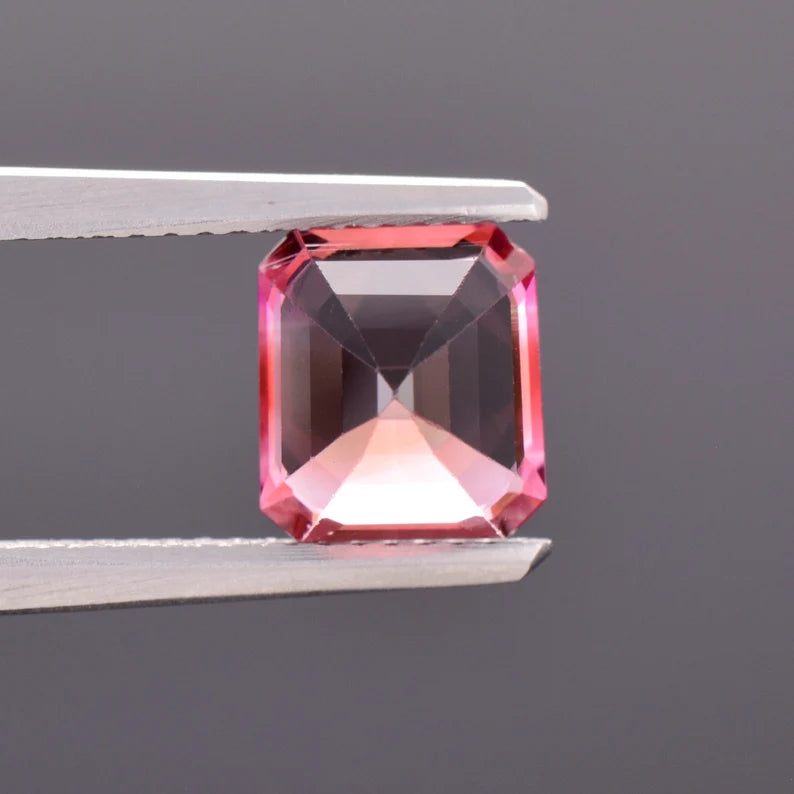 Excellent Pink Tourmaline Gemstone from Mozambique, 2.55 cts., 8x7 mm., Emerald Shape