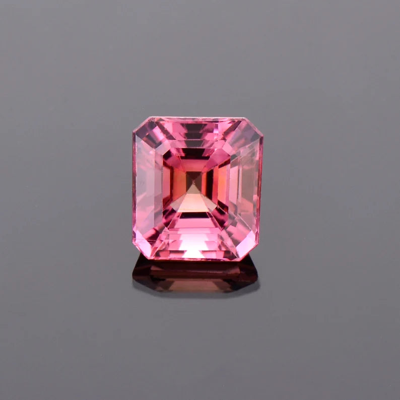 Excellent Pink Tourmaline Gemstone from Mozambique, 2.55 cts., 8x7 mm., Emerald Shape