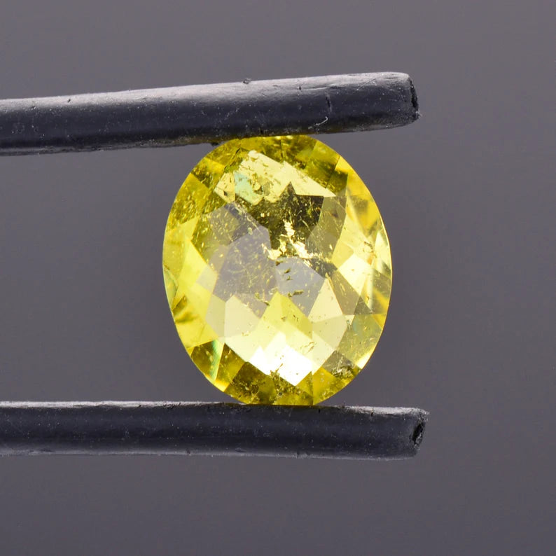 Canary Yellow Sunset Tourmaline Gemstone from Tanzania, 3.23 cts., 11x9 mm., Oval Shape