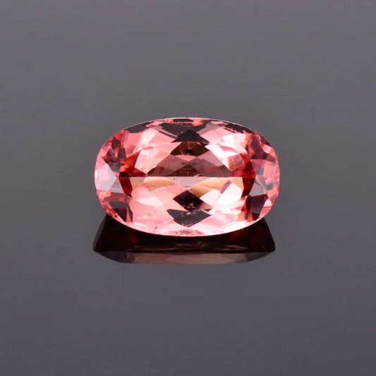 Lovely Peachy Pink Tourmaline Gemstone from Nigeria, 4.28 cts., 12.8x8.2 mm., Oval Shape