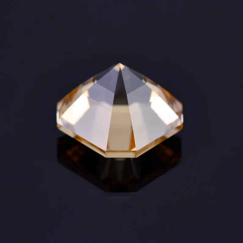 Fantastic Champagne Zircon Gemstone from Tanzania, 6.02 cts., 9 mm., Asscher Cut