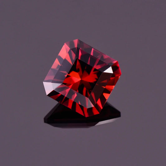 Exquisite Red Rubellite Tourmaline Gemstone from Nigeria, 5.49 cts., 10 mm., Asscher Brilliant Cut