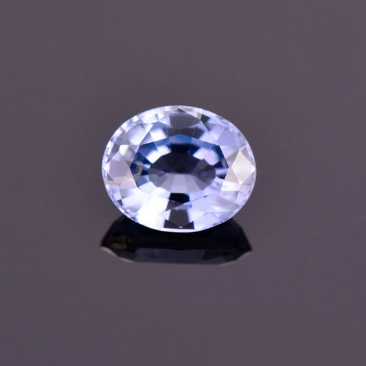 Lovely Steely Blue Purple Spinel Gemstone from Sir Lanka, 1.41 cts., 7.7x6.2 mm., Oval Shape