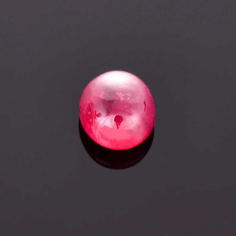 Amazing Natural Red Ruby Gemstone from Madagascar, 2.04 cts., 7.4x6.2 mm., Oval Cabochon Shape