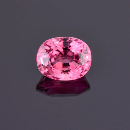 Gorgeous Bright Pink Tourmaline Gemstone, 3.07 cts., 9.5x7.5 mm., Oval Shape