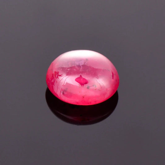 Amazing Natural Red Ruby Gemstone from Madagascar, 2.04 cts., 7.4x6.2 mm., Oval Cabochon Shape