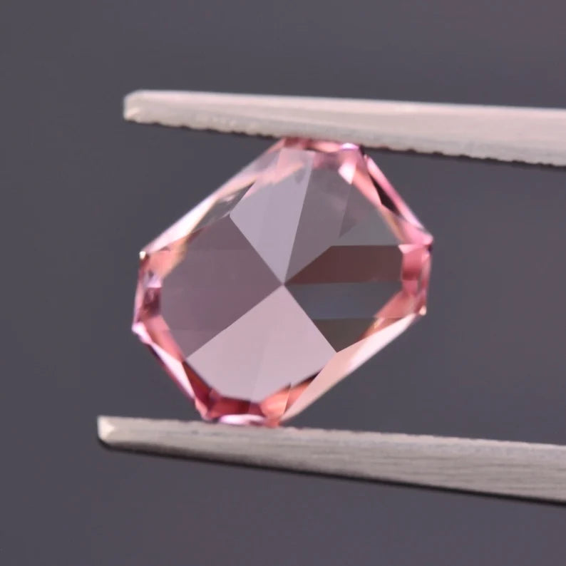 Lovely Pink Tourmaline Gemstone from Nigeria, 3.32 cts., 9x7 mm., Radiant Emerald Shape