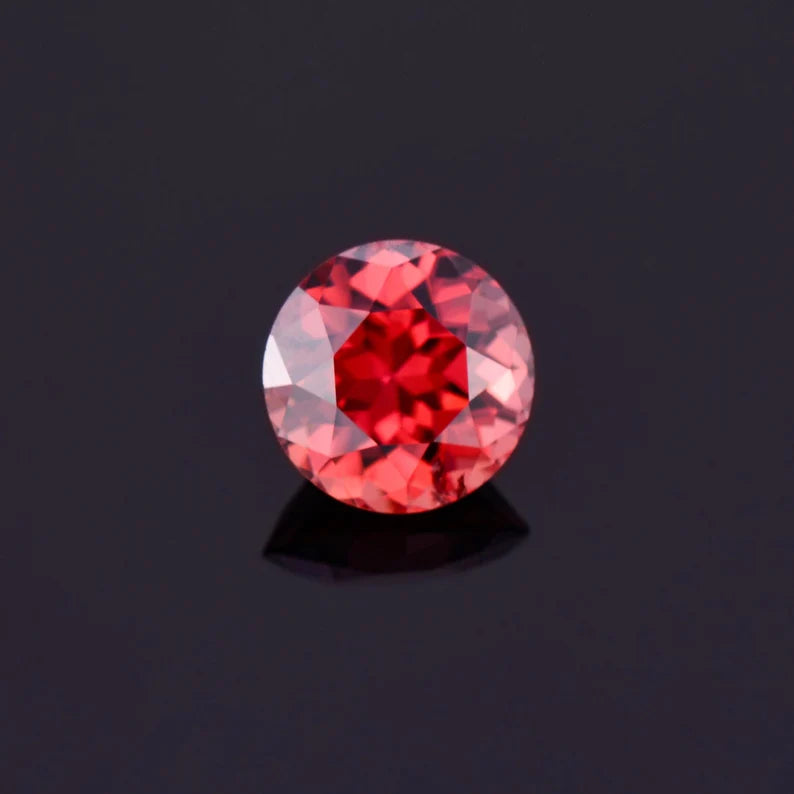 Stunning Peachy Rose Zircon Gemstone from Tanzania, 3.70 cts., 8.5 mm., Round Shape