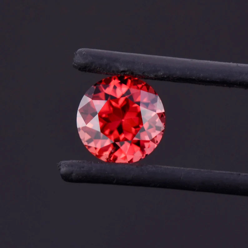 Stunning Peachy Rose Zircon Gemstone from Tanzania, 3.70 cts., 8.5 mm., Round Shape