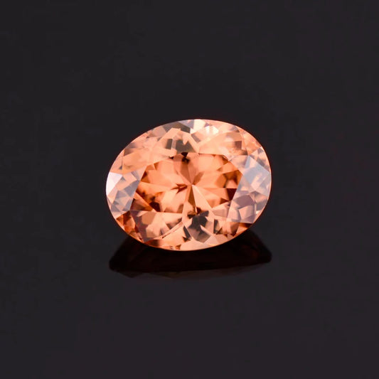 Excellent Peach Zircon Gemstone from Tanzania, 2.92 cts., 9x7 mm., Oval Shape