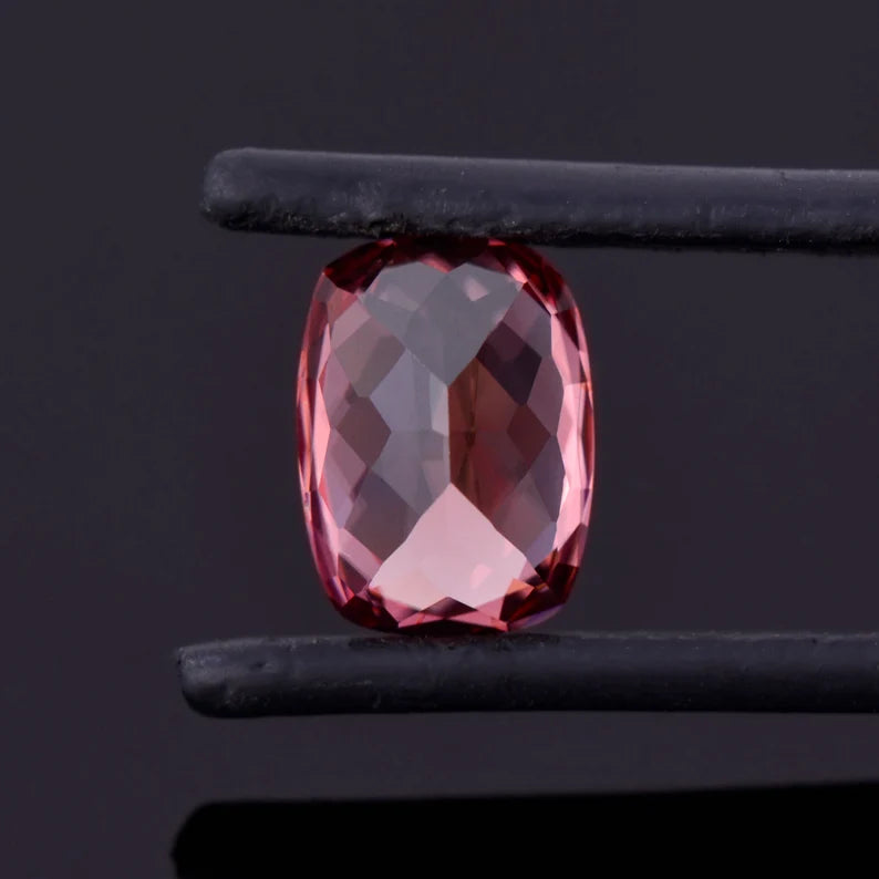 Excellent Pink Zircon Gemstone from Tanzania, 5.96 cts., 11x8 mm., Cushion Shape