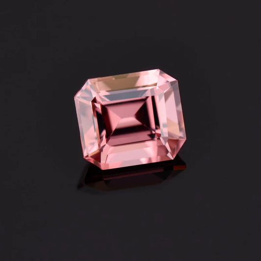 Superb Pink Zircon Gemstone from Tanzania, 3.36 cts., 8x7 mm., Step Emerald Cut