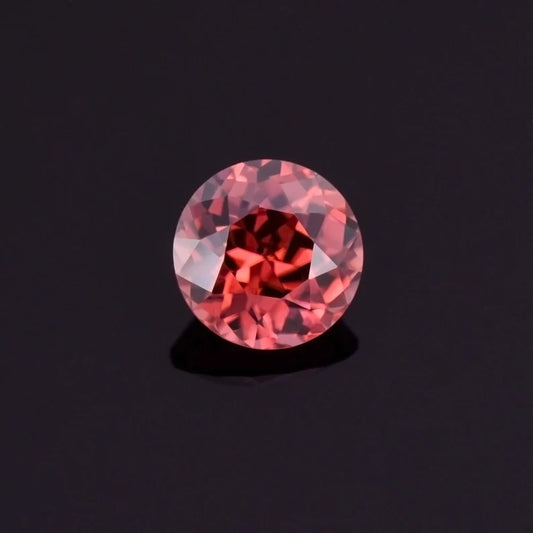 Gorgeous Peachy Pink Zircon Gemstone from Tanzania, 1.92 cts., 7 mm., Round Shape