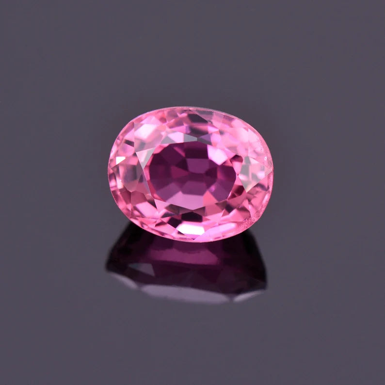 Excellent Bright Pink Tourmaline Gemstone from Brazil, 3.16 cts., 9.4x7.7 mm., Oval Shape