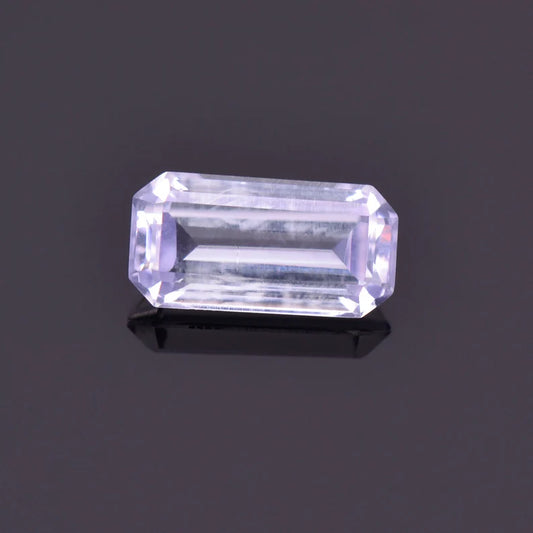 Brilliant Silver Lavender Purple Sapphire Gemstone from Sri Lanka, 1.72 cts., 9.3x4.7 mm., Emerald Shape