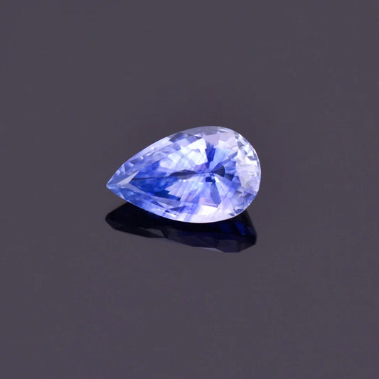 Fascinating Blue Sapphire Gemstone from Sri Lanka, 0.93 cts., 7.5x4.6 mm., Pear Shape