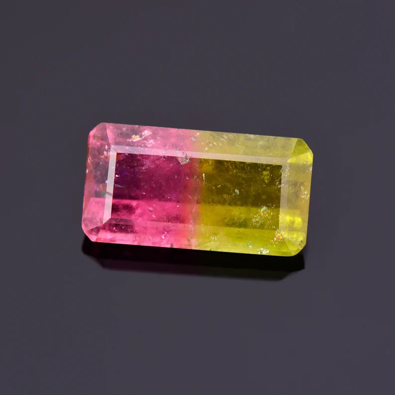 Beautiful Watermelon Tourmaline Gemstone from Brazil, 4.15 cts., 13x7 mm., Emerald Shape