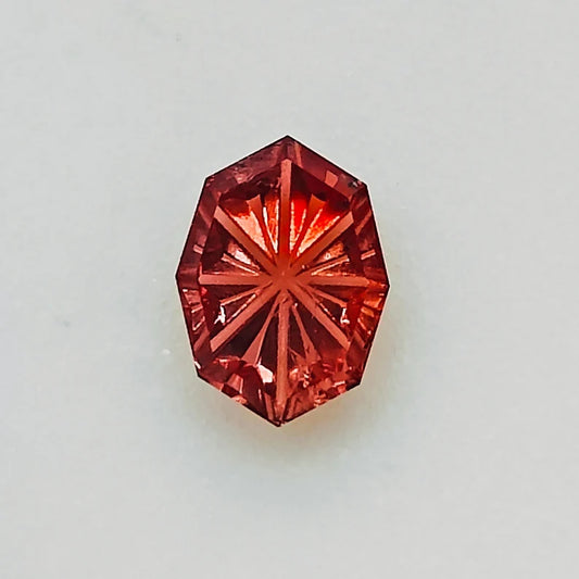 Stunning Orange Sapphire Gemstone from Tanzania, 0.73 cts., 7x5 mm., Fantasy Cut Marquise Shape