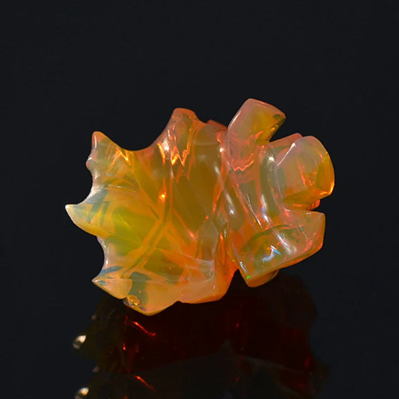 Top Notch Hand Carved Orange Opal from Ethiopia 11.28 cts